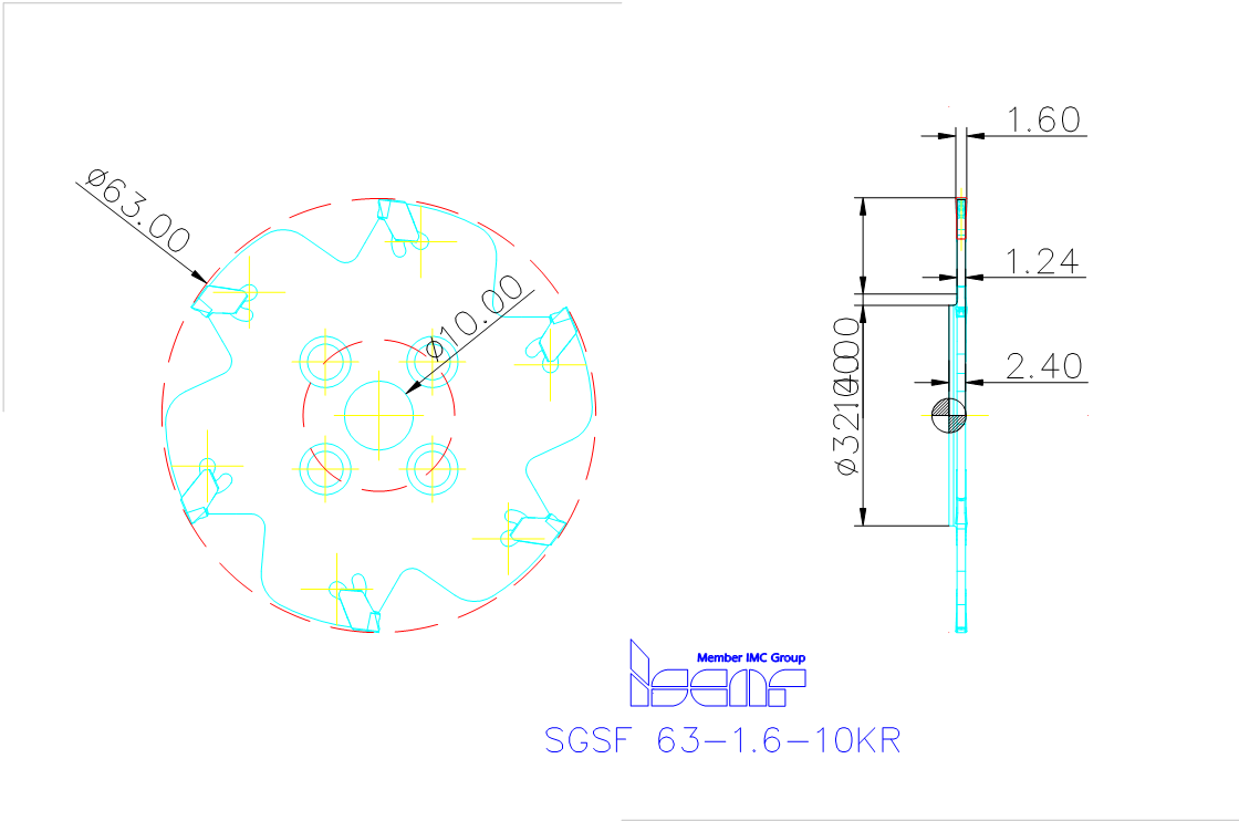 イスカル　TGSF80-3-1.000K　 （1個入り） イスカル タングスリット チップ交換式スリッター TGSF □▽340-0229