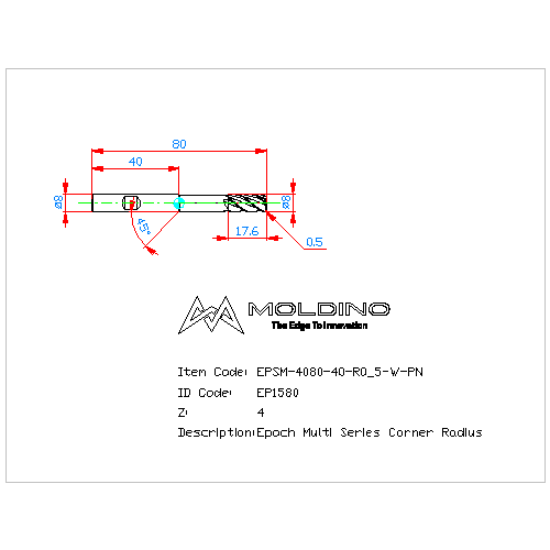 MOLDINO EPSM4080-40-R0.5-PN エポックSUSマルチ モルディノ メーカー直送 代引不可 北海道沖縄離島不可 MOLDINO(モルディノ):エポックSUSマルチ EPSM4080-40-R0.5-PN オレンジ